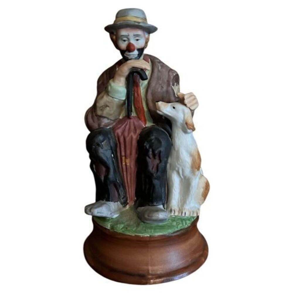 Emmett Kelly Jr Flambro "Send In The Clowns" Music Box‎ Collectible Vintage
